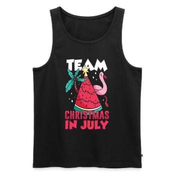 L’équipe Weihnachten Im Juli Santa Christmas en juillet - Débardeur bio Premium Homme - noir - Devant - Michal (187cm)