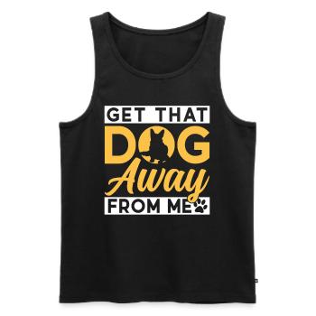 Take the dog away from me cat lover cats - Men's Premium Organic Tank Top - black - Front - AI Model Male 178 light (178cm)