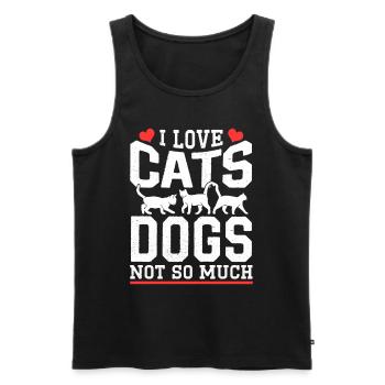 Ich Liebe Katzen Die Hunde Nicht So Sehr Katze Süß - Männer Premium Bio Tank Top - Schwarz - Vorne - Michal (187cm)