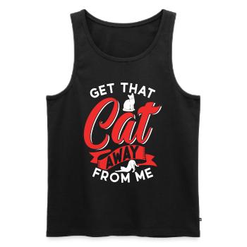 Take the cat away from me puppy dog lover - Men's Premium Organic Tank Top - black - Front - AI Model Male 178 light (178cm)
