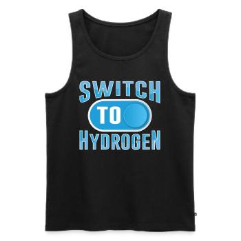 Switch to hydrogen element energy hydrogen - Men's Premium Organic Tank Top - black - Front - AI Model Male 178 light (178cm)