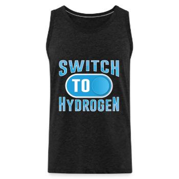 Umstieg Auf Wasserstoff Element Energie Hydrogen - Männer Premium Bio Tank Top - Anthrazit - Vorne - Alexander (188cm)