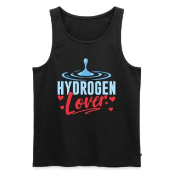 Hydrogen Lover Energy Element Hydrogen - Men's Premium Organic Tank Top - black - Front - AI Model Male 178 light (178cm)