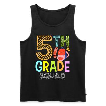 5 Class Team Fifth Grade School - Men's Premium Organic Tank Top - black - Front - AI Model Male 178 light (178cm)