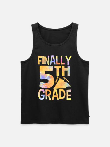 Endlich 5 Klasse Schule Fünftklässler Fünfte - Männer Premium Bio Tank Top - Schwarz