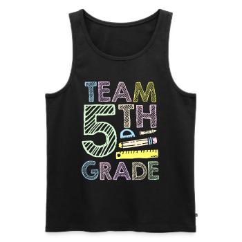 Team 5 Grade Fifth Fifth Grader School - Men's Premium Organic Tank Top - black - Front - AI Model Male 178 light (178cm)