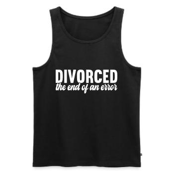 Divorce Divorced - Men's Premium Organic Tank Top - black - Front - AI Model Male 178 light (178cm)