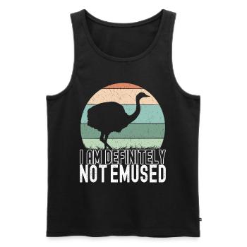 Emu Strauß - Männer Premium Bio Tank Top - Schwarz - Vorne - AI Model Male 178 light (178cm)