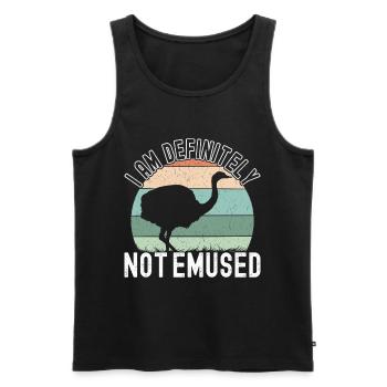 Emu Strauß - Männer Premium Bio Tank Top - Schwarz - Vorne - AI Model Male 178 light (178cm)