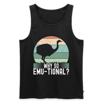 Emu Strauß - Männer Premium Bio Tank Top - Schwarz - Vorne - AI Model Male 178 light (178cm)