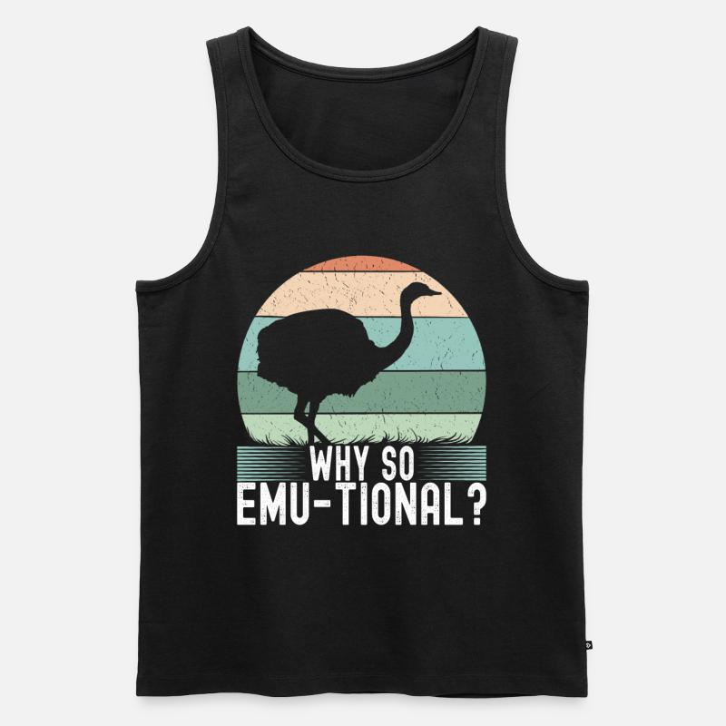Emu Strauß - Männer Premium Bio Tank Top - Schwarz