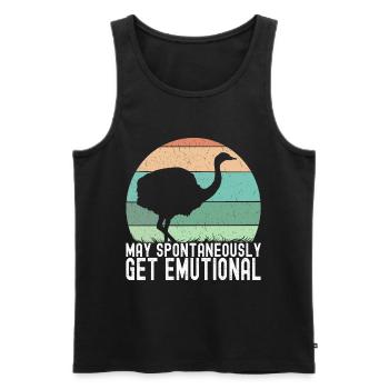Emu Strauß - Männer Premium Bio Tank Top - Schwarz - Vorne - AI Model Male 178 light (178cm)