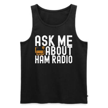 Ham Radio Ham Radio Operator - Men's Premium Organic Tank Top - black - Front - AI Model Male 178 light (178cm)