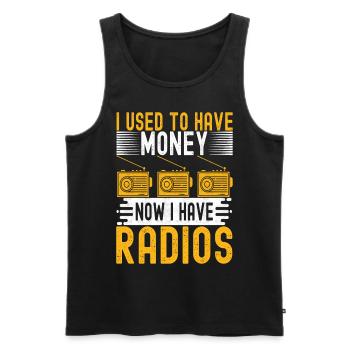 Ham Radio Ham Radio Operator - Men's Premium Organic Tank Top - black - Front - AI Model Male 178 light (178cm)