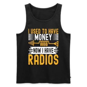 Ham Radio Ham Radio Operator - Men's Premium Organic Tank Top - black - Front - AI Model Male 178 light (178cm)