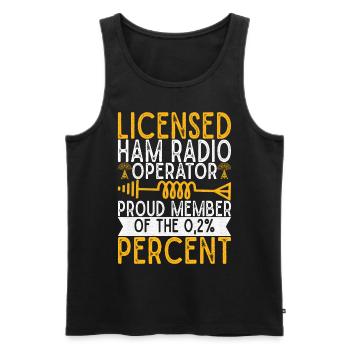 Ham Radio Ham Radio Operator - Men's Premium Organic Tank Top - black - Front - AI Model Male 178 light (178cm)