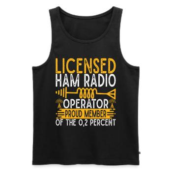 Ham Radio Ham Radio Operator - Men's Premium Organic Tank Top - black - Front - AI Model Male 178 light (178cm)