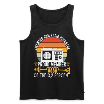 Ham Radio Ham Radio Operator - Men's Premium Organic Tank Top - black - Front - AI Model Male 178 light (178cm)