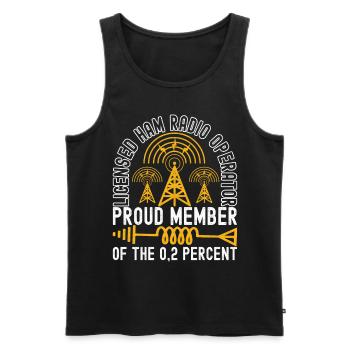 Ham Radio Ham Radio Operator - Men's Premium Organic Tank Top - black - Front - AI Model Male 178 light (178cm)