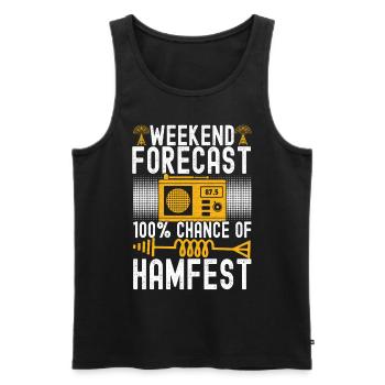 Ham Radio Ham Radio Operator - Men's Premium Organic Tank Top - black - Front - AI Model Male 178 light (178cm)