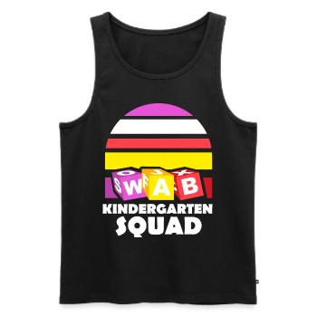 Kindergarten Squad Humor Sprüche Süß Kinder - Männer Premium Bio Tank Top - Schwarz - Vorne - Michal (187cm)