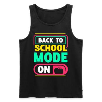 Schulanfang Modus Ein Lehrer Schule Schulstart - Männer Premium Bio Tank Top - Schwarz - Vorne - AI Model Male 178 light (178cm)