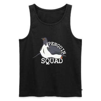 Penguin Team Lovers Cute Penguins Animal - Men's Premium Organic Tank Top - black - Front - Michal (187cm)