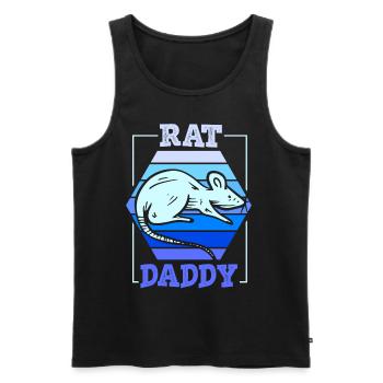 Rat Papa Rat Papa Amoureux Animal Rats mignons - Débardeur bio Premium Homme - noir - Devant - Michal (187cm)