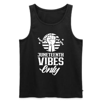 Only Juneteenth Vibes 1865 Black African American - Men's Premium Organic Tank Top - black - Front - Michal (187cm)