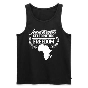Juneteenth Feier Der Freiheit Afrika 1865 Black - Männer Premium Bio Tank Top - Schwarz - Vorne - Michal (187cm)