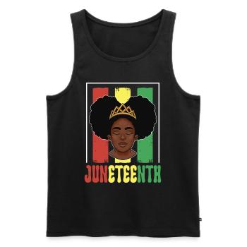 Juneteenth 1865 Black African American Africa - Men's Premium Organic Tank Top - black - Front - Michal (187cm)
