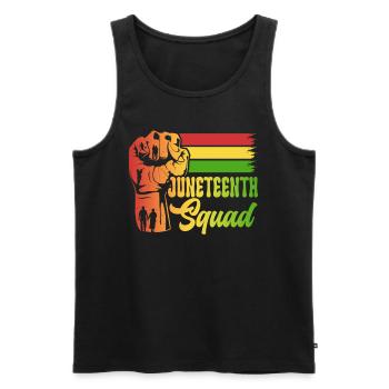 Juneteenth Team African American 1865 Black - Men's Premium Organic Tank Top - black - Front - Michal (187cm)