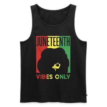 Only Juneteenth Vibes Black African American 1865 - Men's Premium Organic Tank Top - black - Front - Michal (187cm)