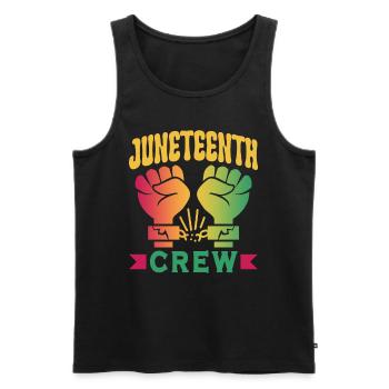 Juneteenth Team Black African American 1865 - Débardeur bio Premium Homme - noir - Devant - Michal (187cm)