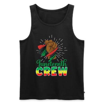 Juneteenth Team 1865 African American Black - Men's Premium Organic Tank Top - black - Front - Michal (187cm)