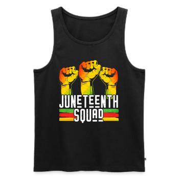 Juneteenth Team African American Black 1865 - Débardeur bio Premium Homme - noir - Devant - Michal (187cm)