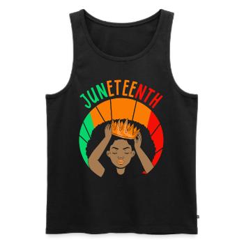 Juneteenth Black Afrika 1865 African American - Männer Premium Bio Tank Top - Schwarz - Vorne - AI Model Male 178 light (178cm)