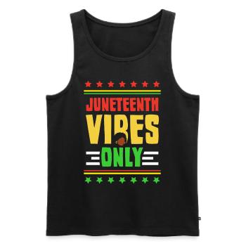 Only Juneteenth Vibes Black 1865 African American - Men's Premium Organic Tank Top - black - Front - Michal (187cm)
