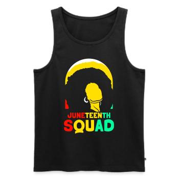 Juneteenth Team Black 1865 African American - Men's Premium Organic Tank Top - black - Front - AI Model Male 178 light (178cm)