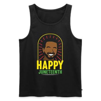 Joyeux Juneteenth Black African American 1865 - Débardeur bio Premium Homme - noir - Devant - Michal (187cm)
