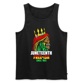 Juneteenth Free Ish depuis 1865 Afrique noire - Débardeur bio Premium Homme - noir - Devant - Michal (187cm)
