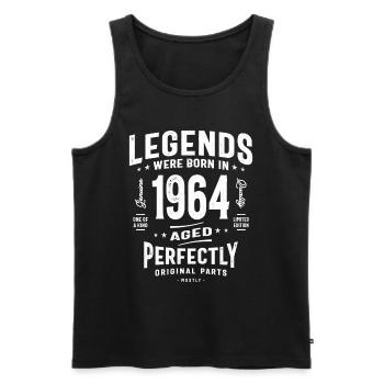1964 Birthday 59 Years Old - Men's Premium Organic Tank Top - black - Front - Michal (187cm)