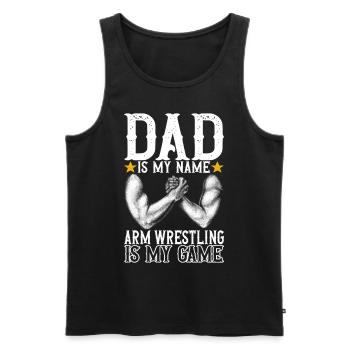 Armdrücken Armwrestling - Männer Premium Bio Tank Top - Schwarz - Vorne - Michal (187cm)