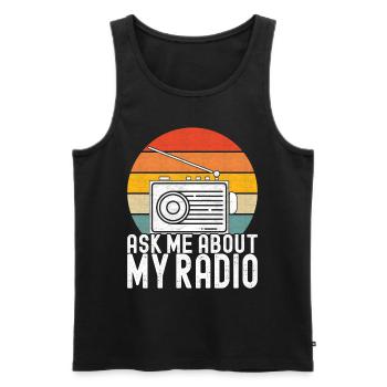 Ham Radio Ham Radio Operator - Men's Premium Organic Tank Top - black - Front - AI Model Male 178 light (178cm)
