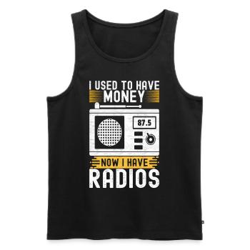 Ham Radio Ham Radio Operator - Men's Premium Organic Tank Top - black - Front - AI Model Male 178 light (178cm)