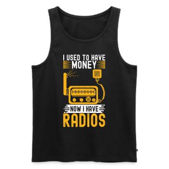 Ham Radio Ham Radio Operator - Men's Premium Organic Tank Top - black - Front - AI Model Male 178 light (178cm)