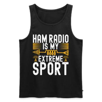 Ham Radio Ham Radio Operator - Men's Premium Organic Tank Top - black - Front - AI Model Male 178 light (178cm)