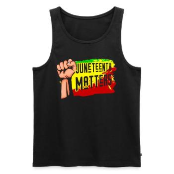 Juneteenth Matters African American 1865 Black - Men's Premium Organic Tank Top - black - Front - Michal (187cm)