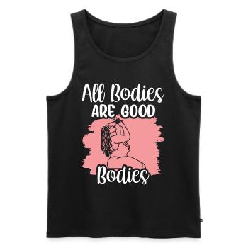 All bodies are good body body shaming annoying - Men's Premium Organic Tank Top - black - Front - Michal (187cm)