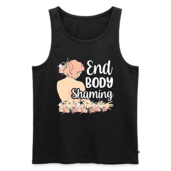 Body Shaming Beenden Bodyshaming Ärgern Stoppen - Männer Premium Bio Tank Top - Schwarz - Vorne - Michal (187cm)